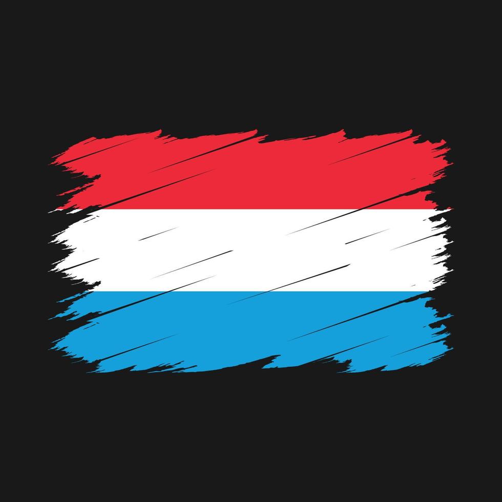 cepillo de bandera de luxemburgo vector