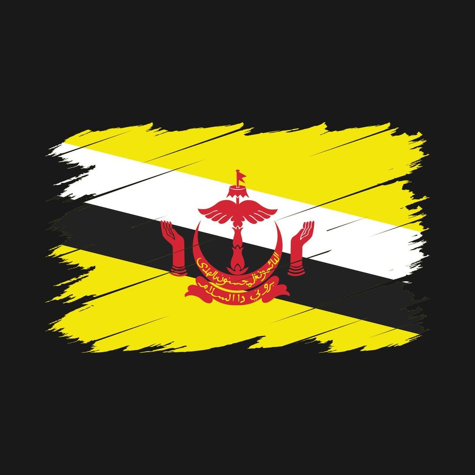 Brunei Flag Brush vector