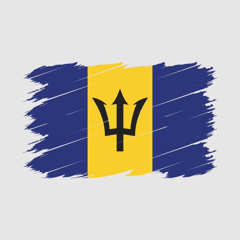 pincel de bandera de barbados vector