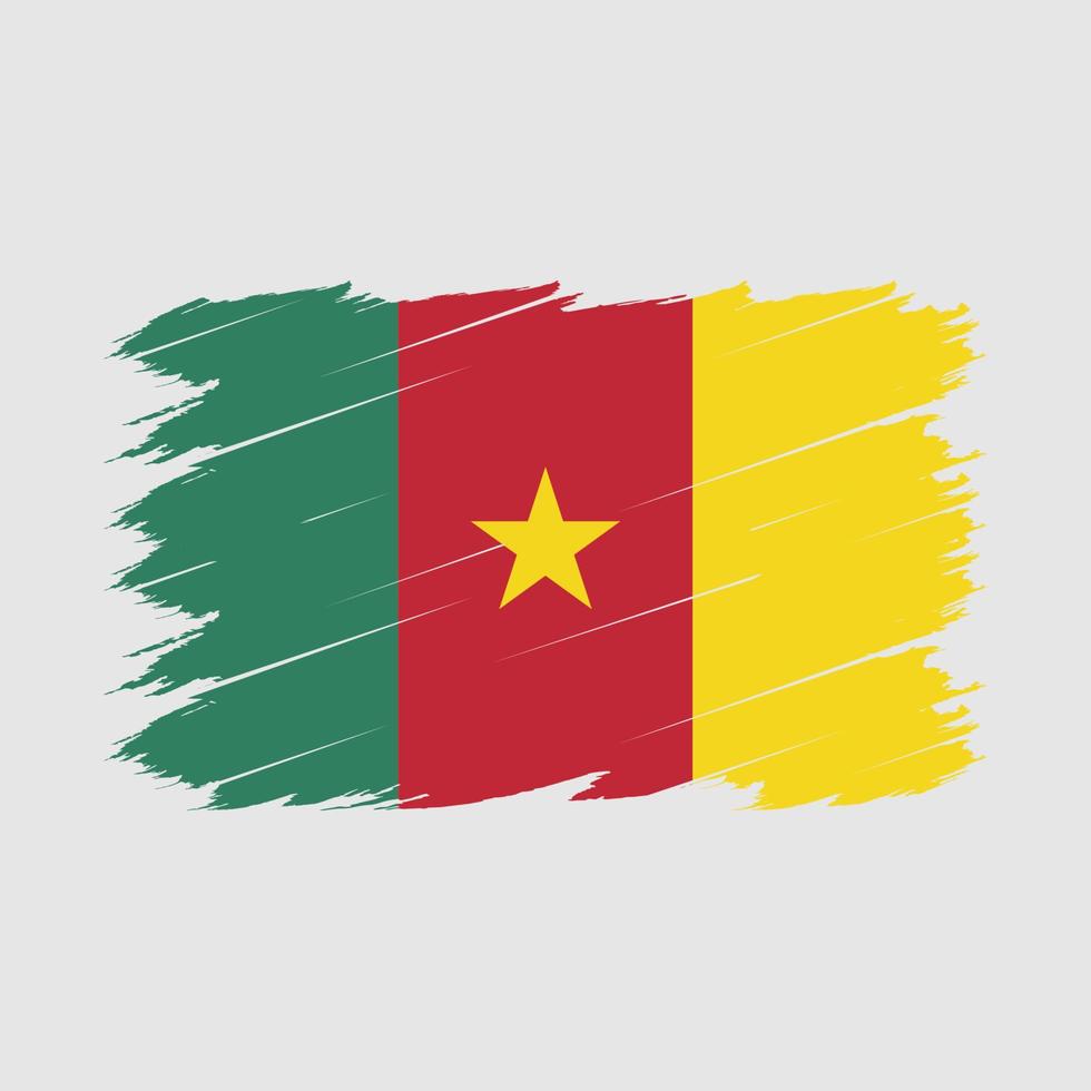 Cameroon Flag Brush vector