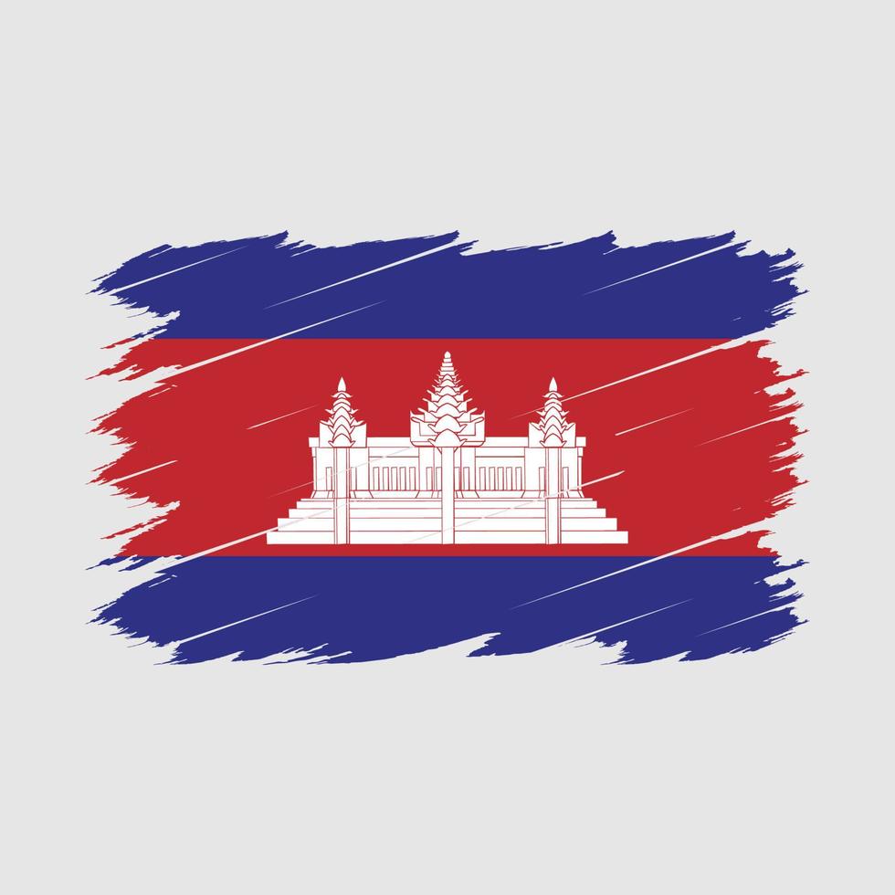 Cambodia Flag Brush vector