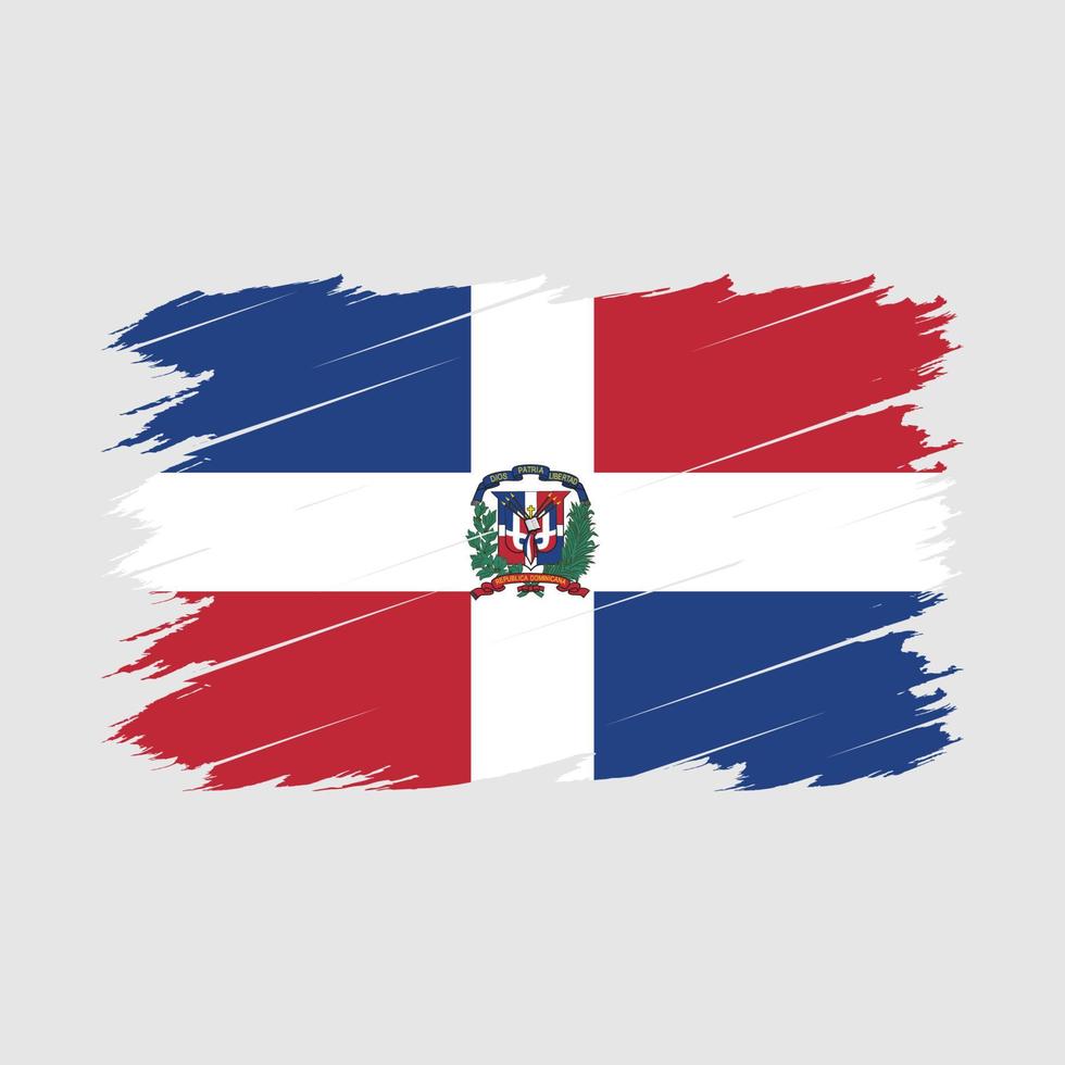 Dominican Republic Flag Brush vector