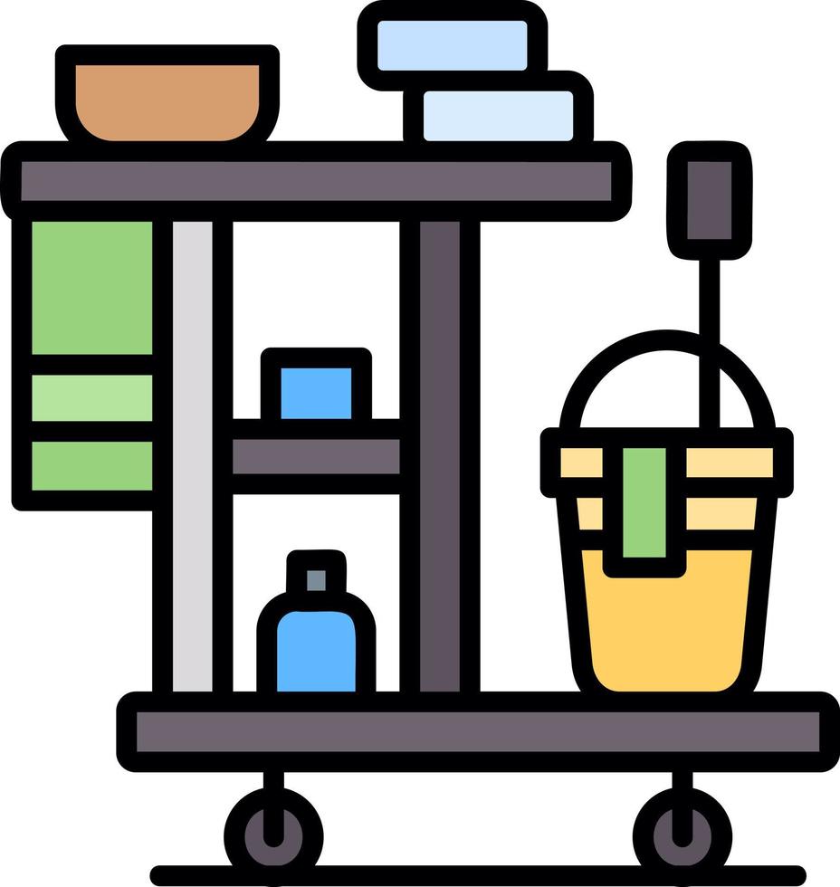 Cleaning Cart Creative Icon Design vector