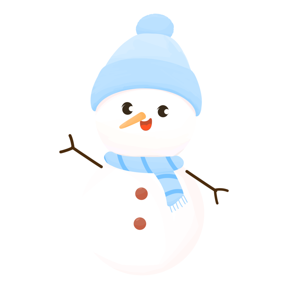 Snowman winter element six png