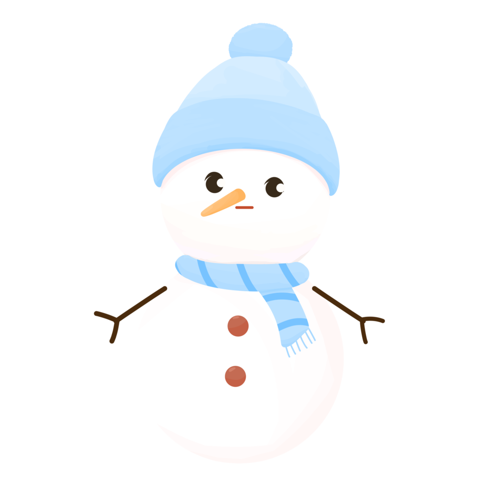 Snowman winter element one png
