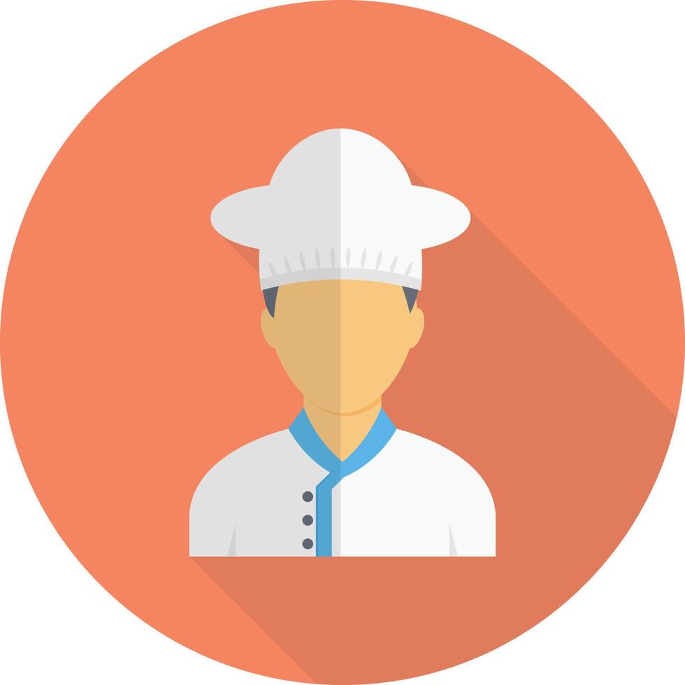 ilustración de vector de chef en un fondo. símbolos de calidad premium. iconos vectoriales para concepto y diseño gráfico.