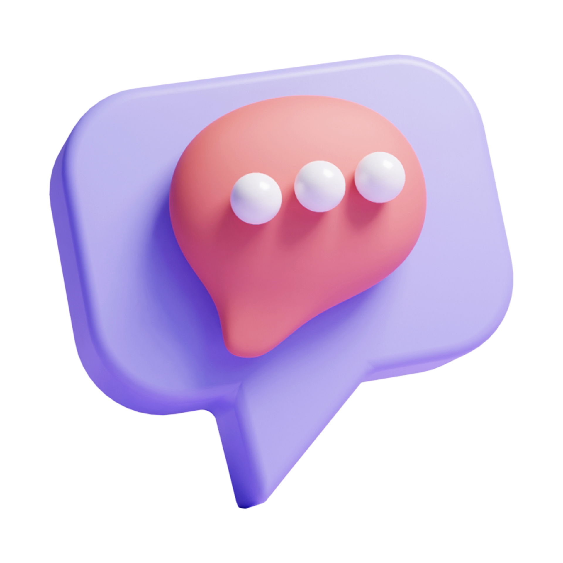 3d Speech Bubbles Icon Or Chat Message Notification Icon Or 3d Online