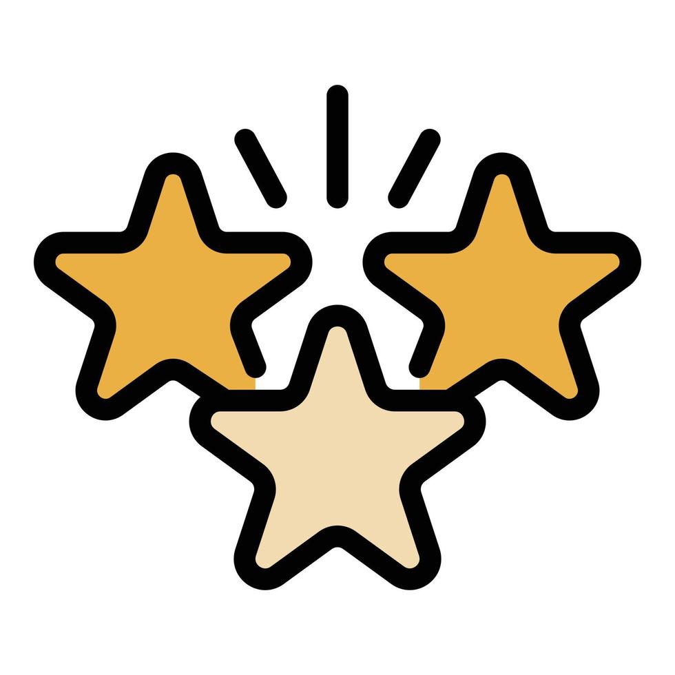 Stars reliability icon color outline vector