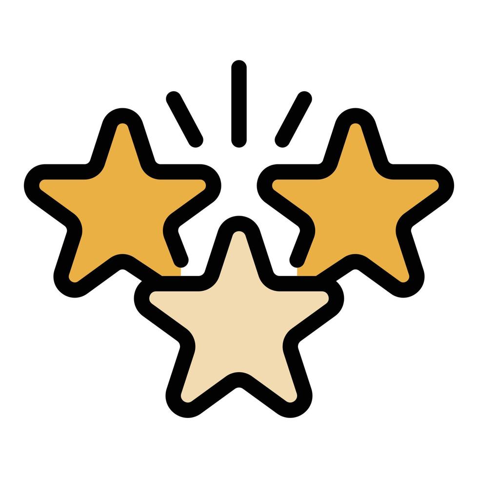 Stars reliability icon color outline vector