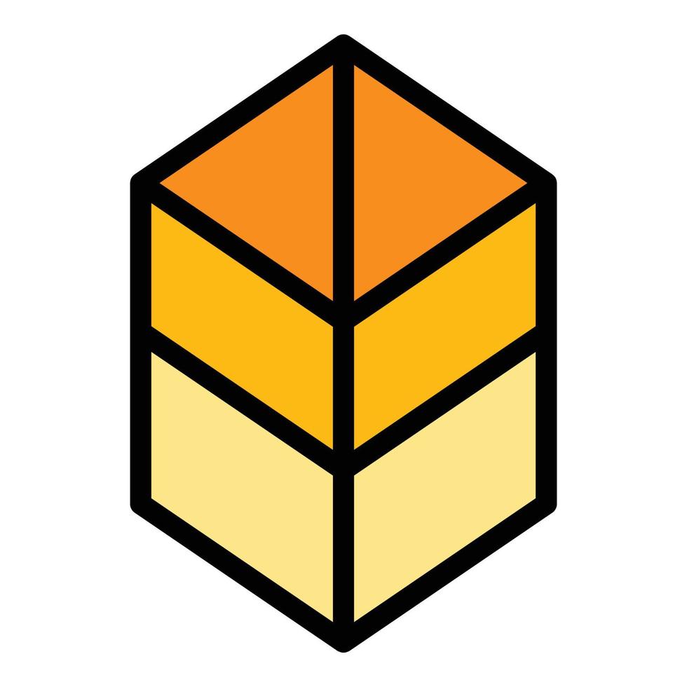 Close box icon color outline vector