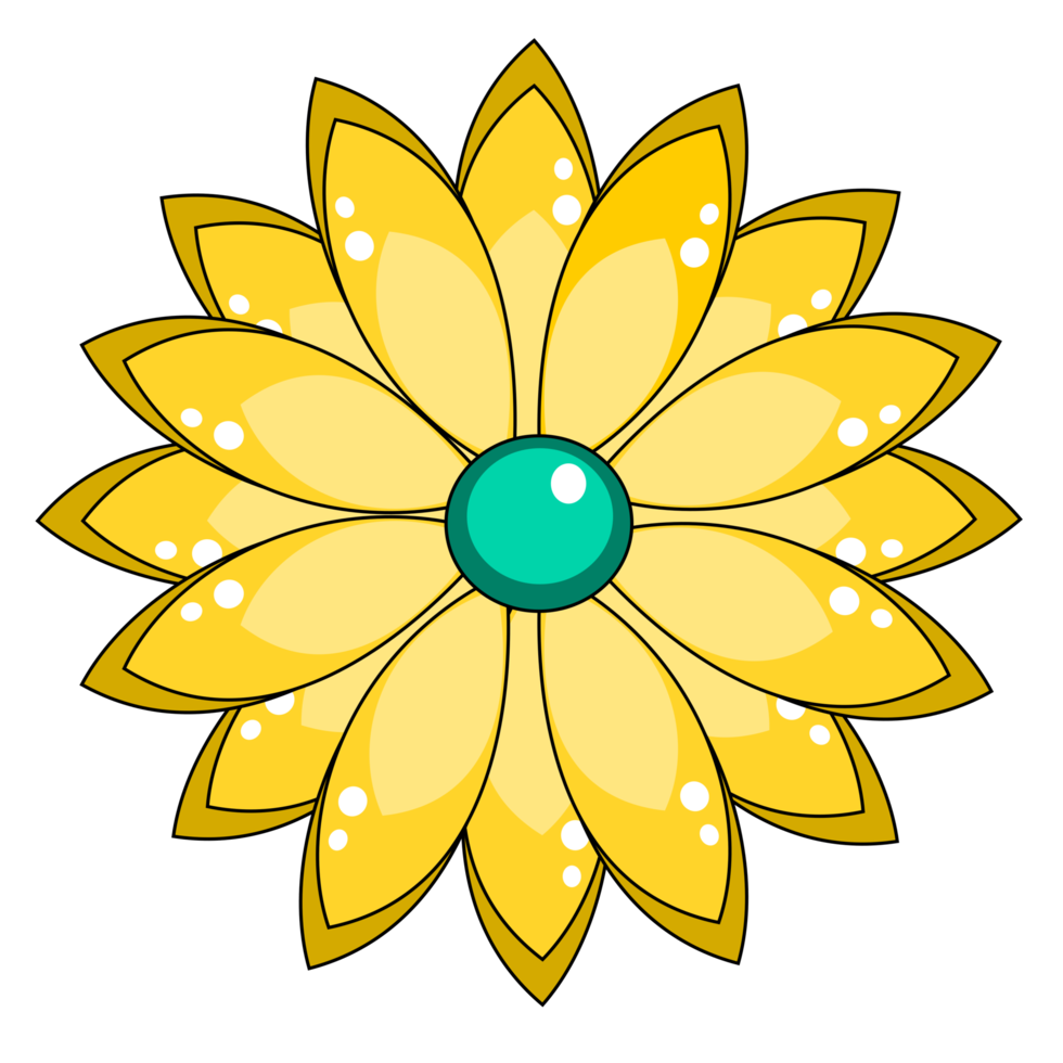 geel bloem clip art png