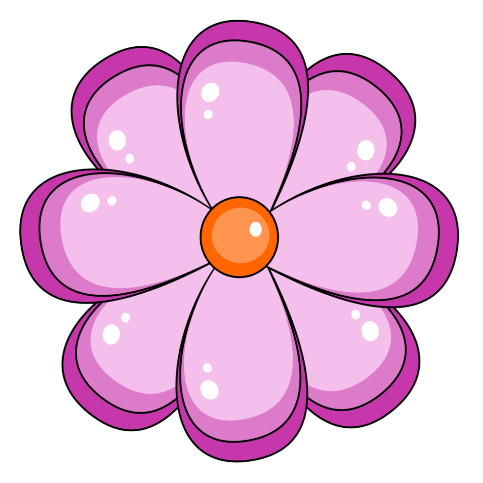 desenho de flores fofas png