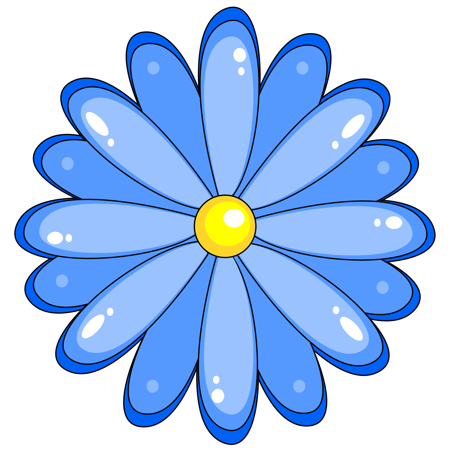 Blue Flower Clip Art 15078849 Png
