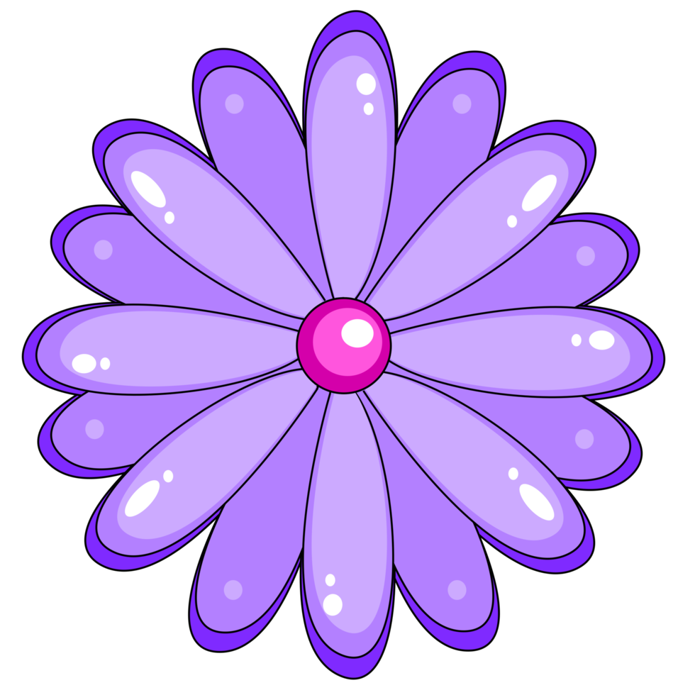 purple flower design png