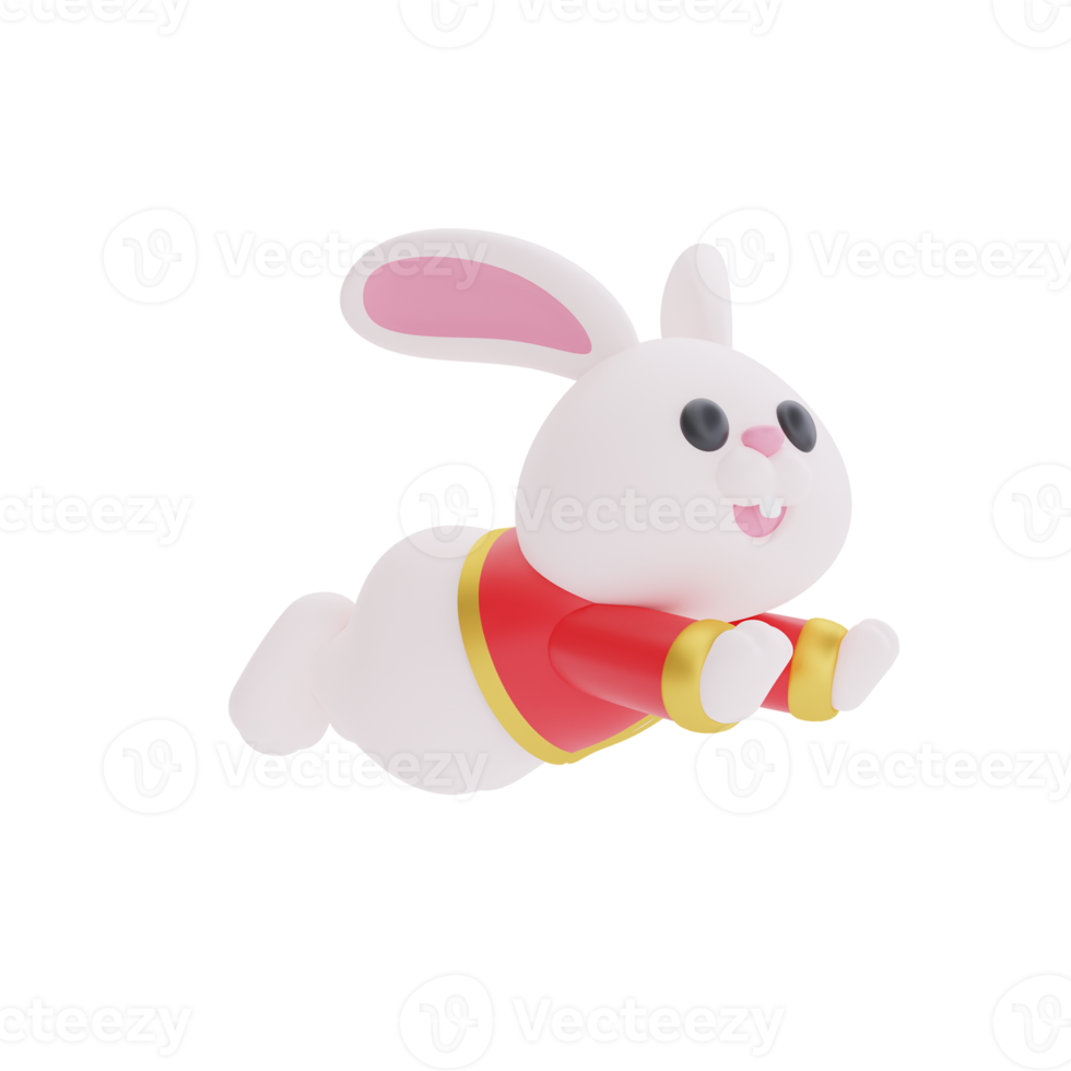 Free 3D cute rabbit cartoon character jumping isolated, decoration for Chinese new year, Chinese Festivals, Lunar, CYN 2023, Year of the Rabbit, 3d rendering. 15078961 PNG with Transparent Background Free 3D cute rabbit cartoon character jumping isolated, decoration for Chinese new year, Chinese Festivals, Lunar, CYN 2023, Year of the Rabbit, 3d rendering. 15078961 PNG with Transparent Background