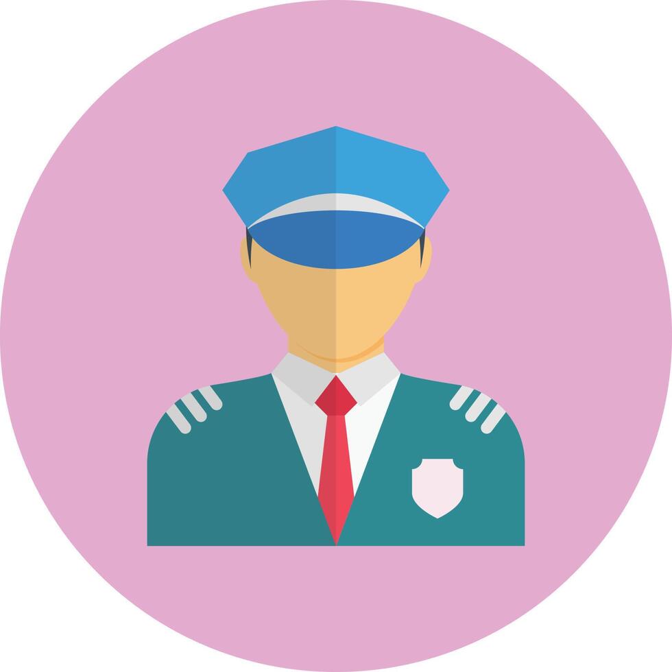 ilustración de vector de policía en un fondo. símbolos de calidad premium. iconos vectoriales para concepto y diseño gráfico.