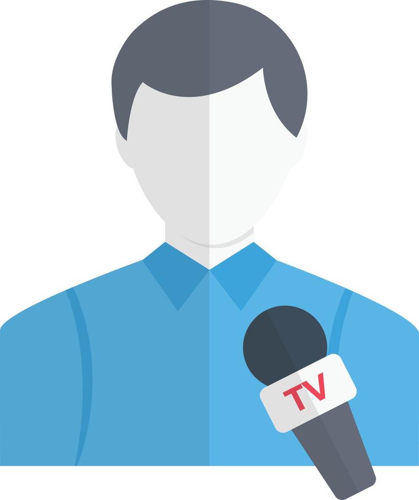 news anchor vector illustration on a background.Premium quality symbols.vector icons for concept and graphic design.