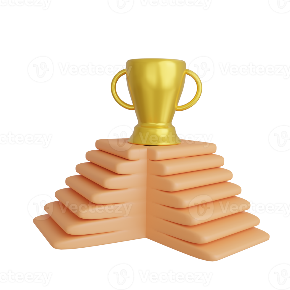Sucess icon 3d render png