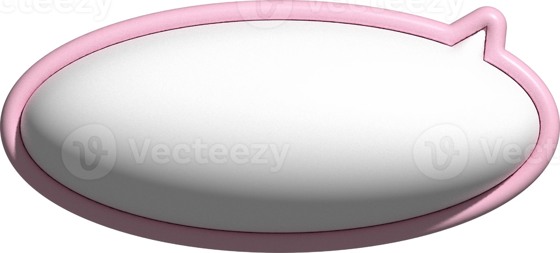 schattig 3d roze en wit toespraak bubbel, tekst doos, gesprek bubbel, bericht doos decoratie png