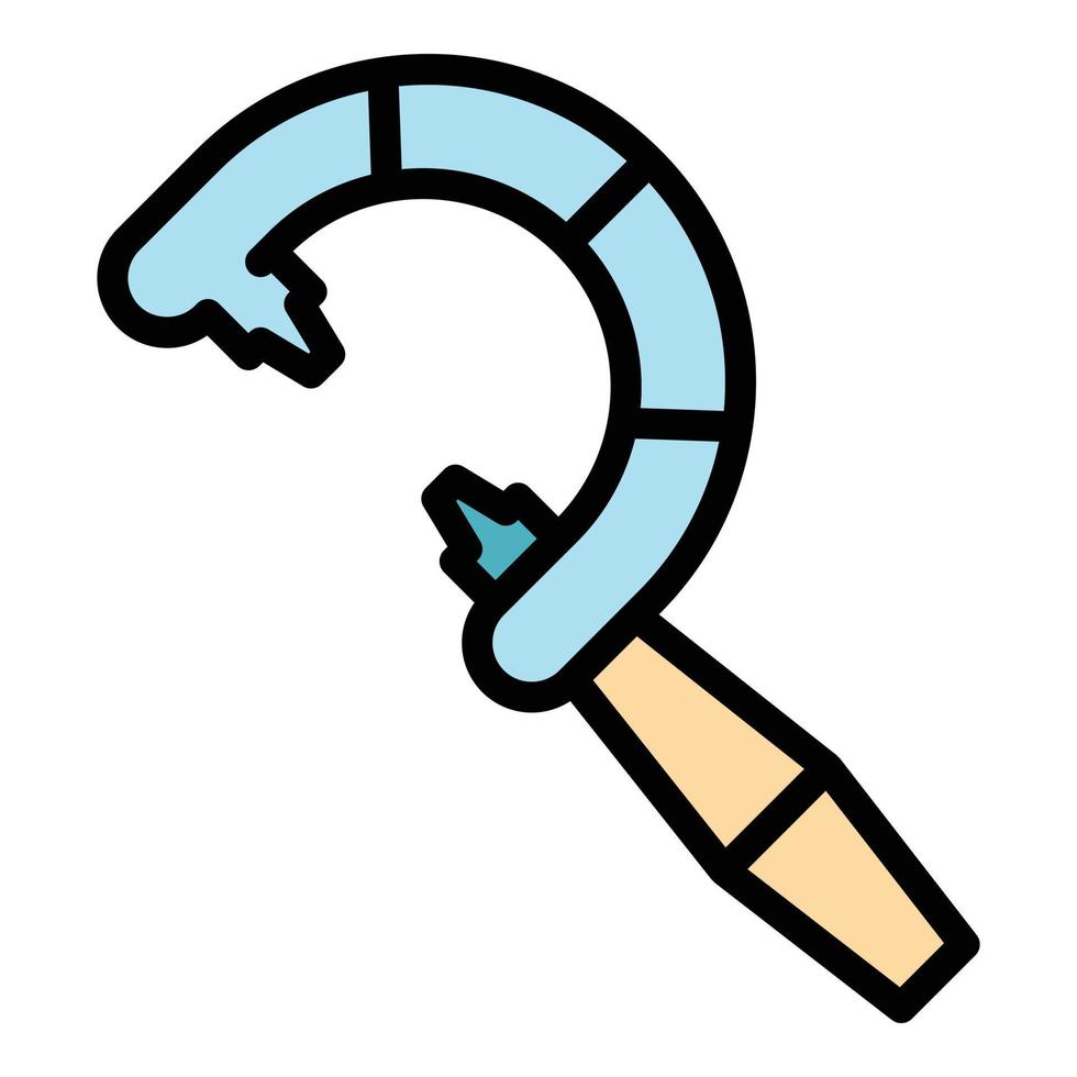 Aluminium micrometer icon color outline vector