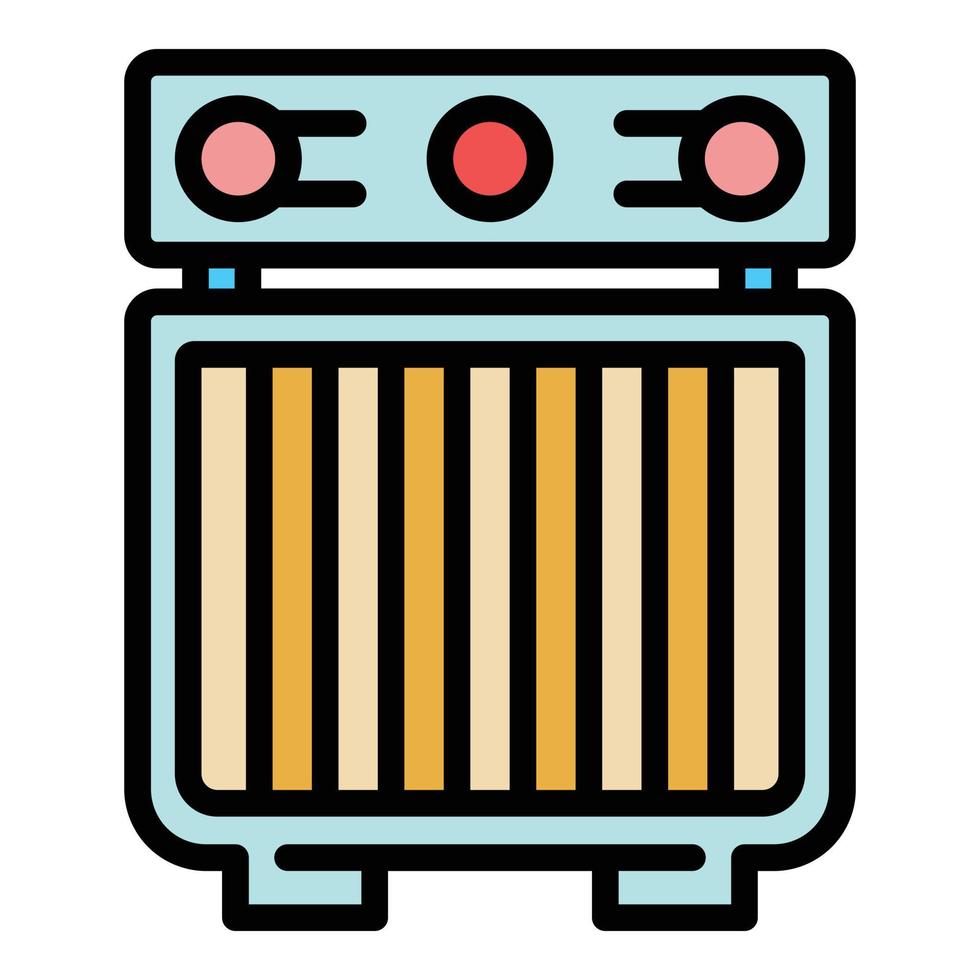 Bake oven icon color outline vector