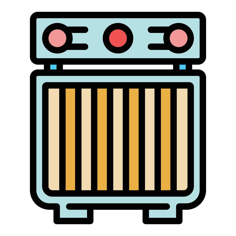 Bake oven icon color outline vector