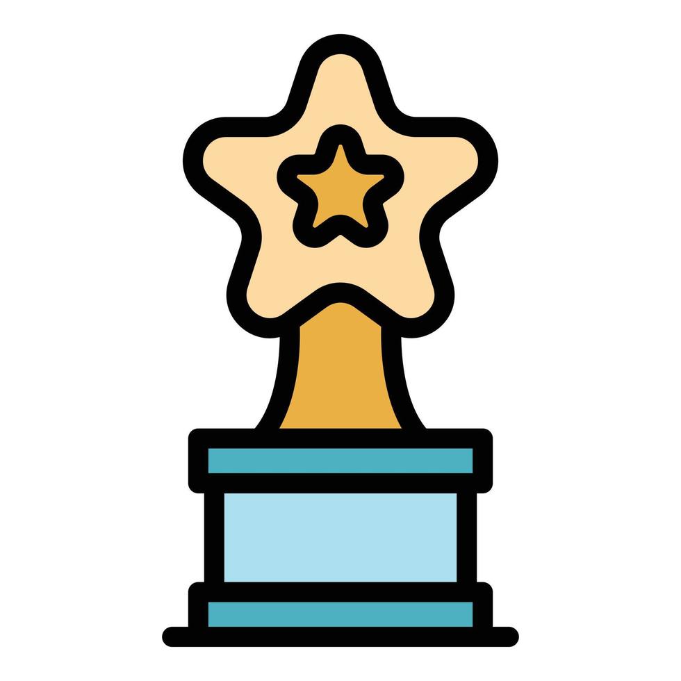 Star award icon color outline vector
