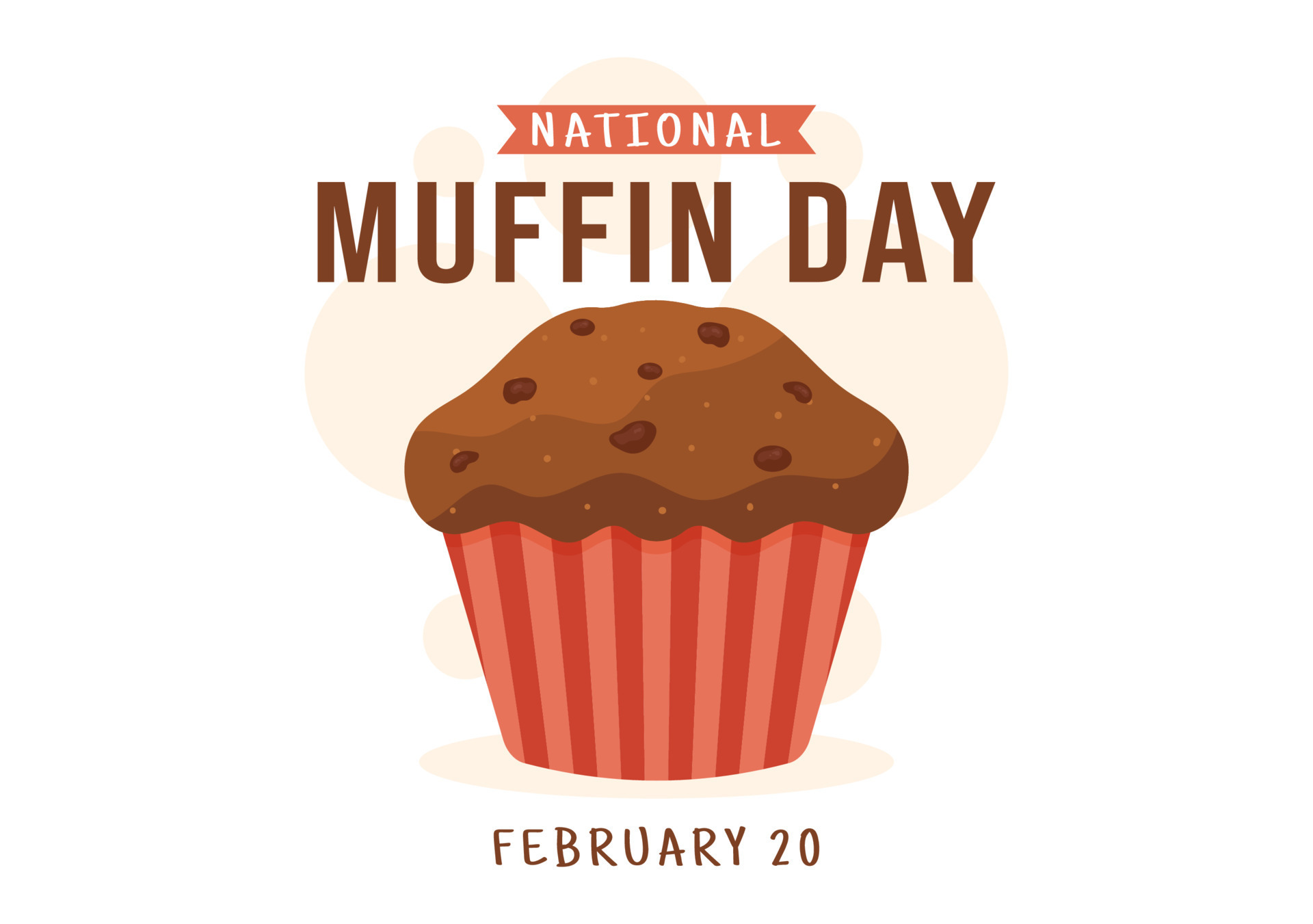 día nacional del muffin el 20 de febrero con muffins clásicos de comida
