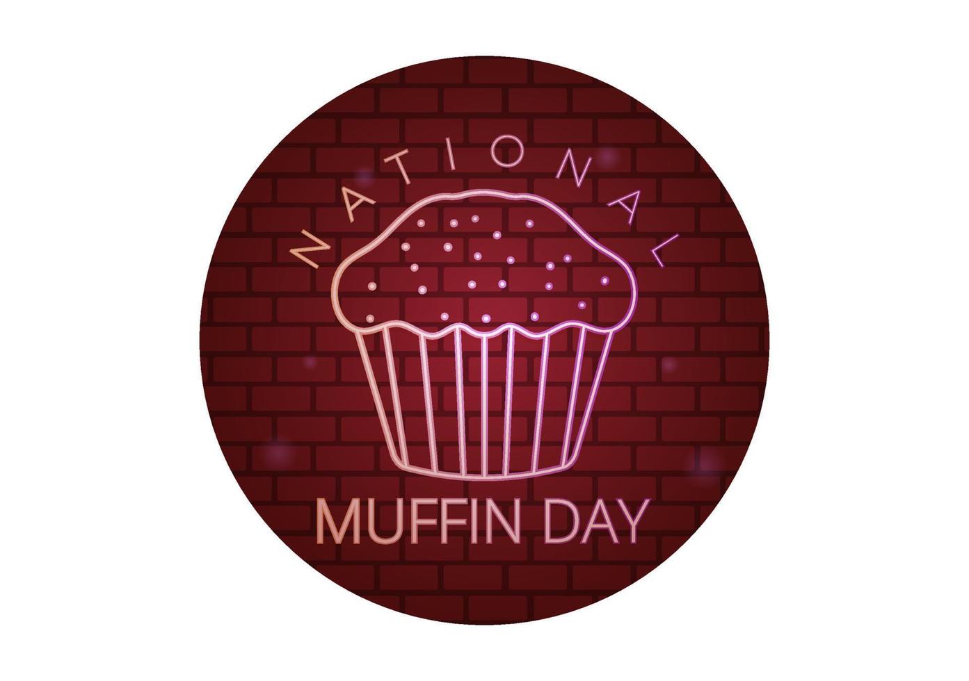 National Muffin Day on February 20th with Chocolate Chip Food Classic Muffins Delicious in Flat Cartoon Hand Drawn Template Illustration vector