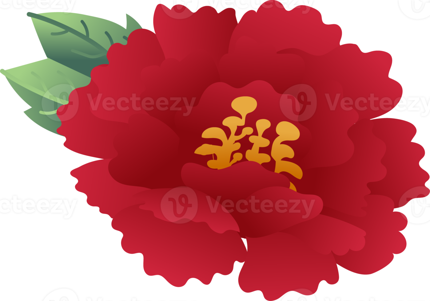 New year floral decoration png