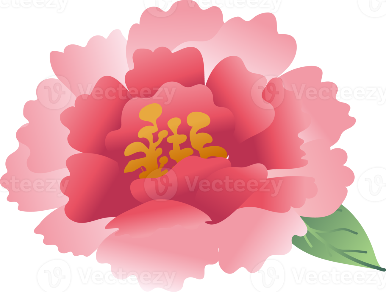 New year floral decoration png