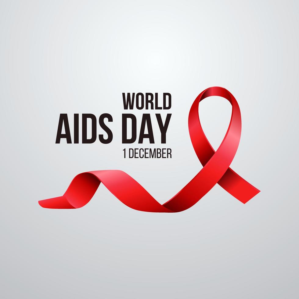 Peace Symbol for World Aids Day With White Backgound Color vector
