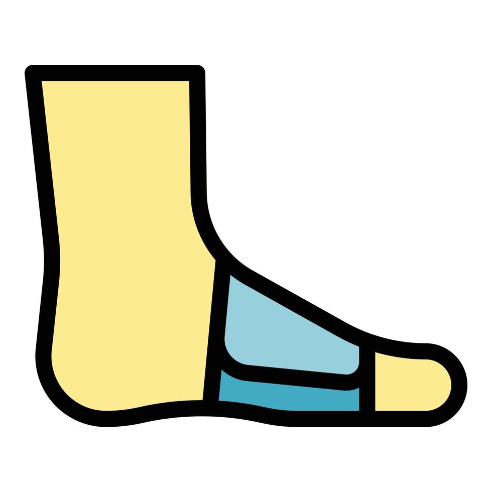 Leg bandage icon color outline vector