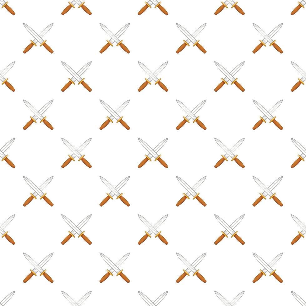 Knives pattern, cartoon style vector