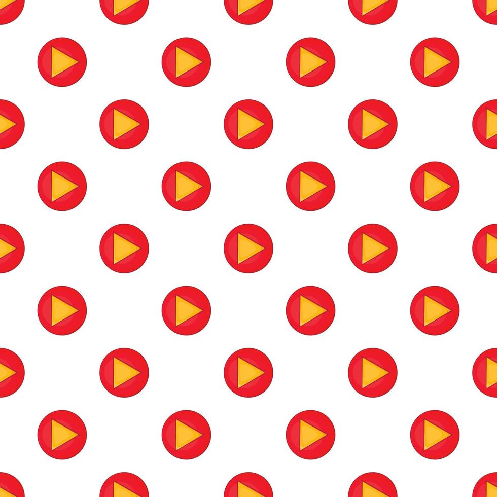 Play button pattern, cartoon style vector