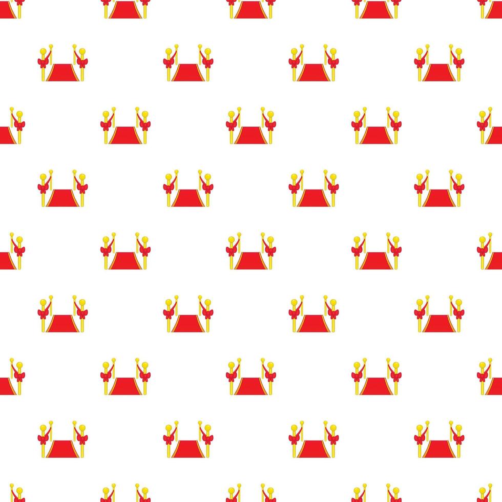 patrón de alfombra roja, estilo de dibujos animados vector