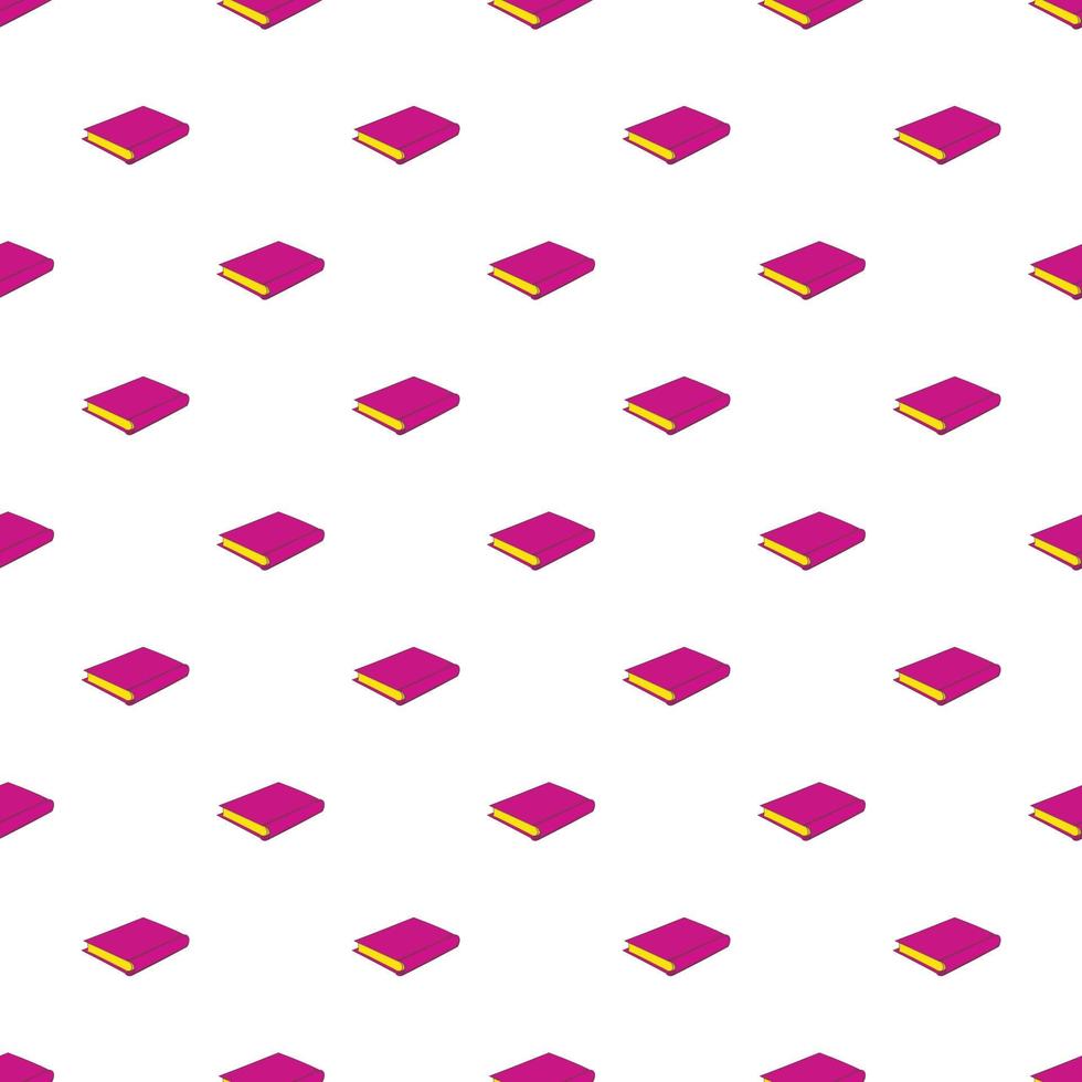 Pink book pattern, cartoon style vector