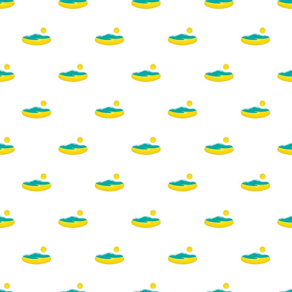 Beach and sun pattern, cartoon style vector