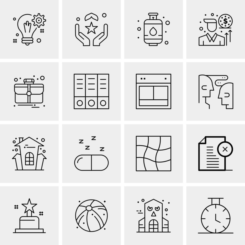 16 Universal Business Icons Vector Creative Icon Illustration to use in web and Mobile Related project