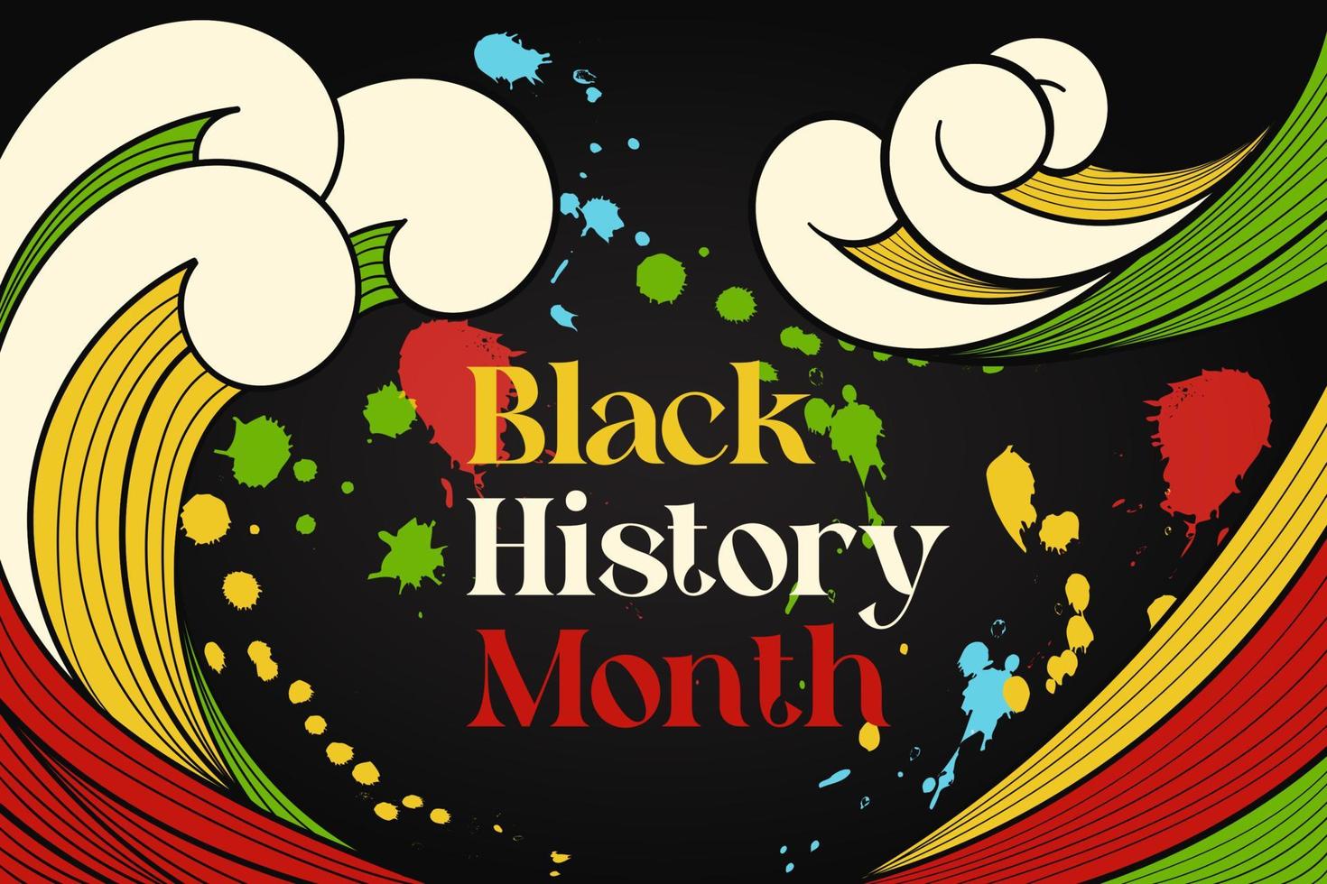 Flat abstract black history month background vector