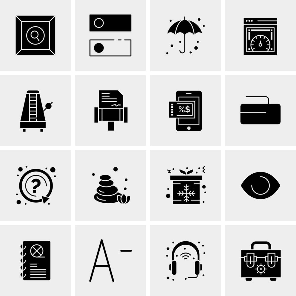 16 Universal Business Icons Vector Creative Icon Illustration to use in web and Mobile Related project