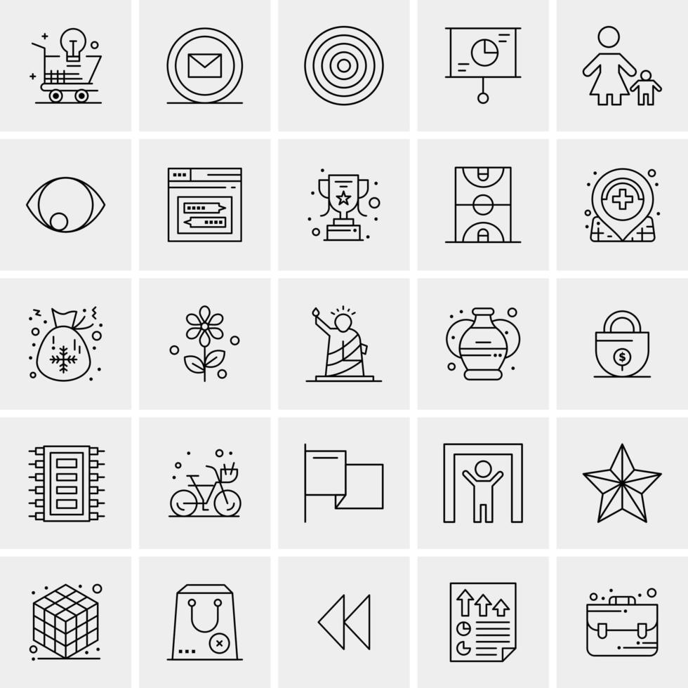 25 Universal Business Icons Vector Creative Icon Illustration to use in web and Mobile Related project