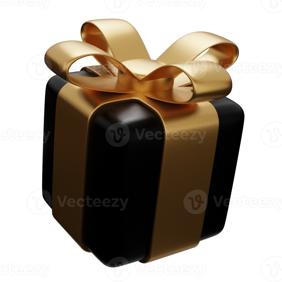 3d render isolated gift box. Realistic white paper gift box set with golden ribbon bow. Concept of abstract holiday, birthday or wedding present or surprise. 3d high quality isolated render png