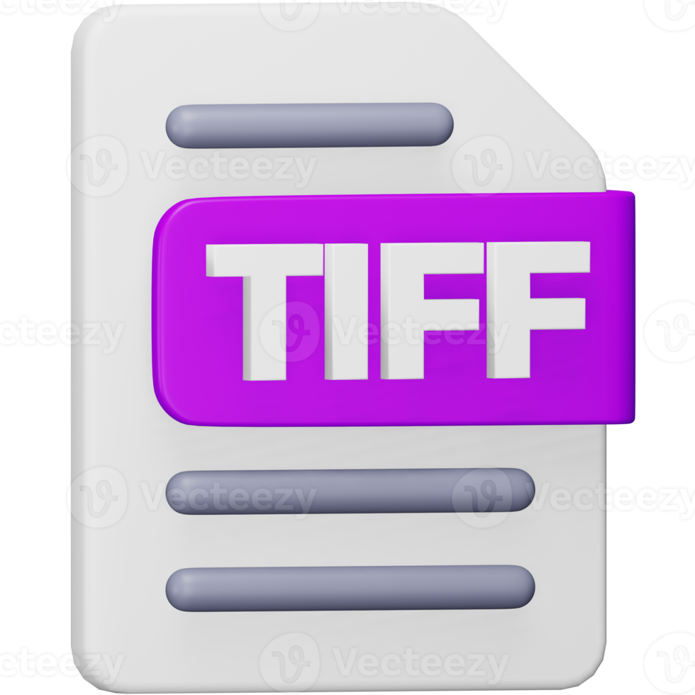 tiff-Dateiformat 3D-Rendering isometrisches Symbol. png