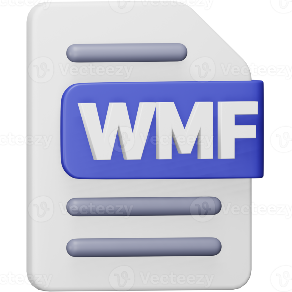 WMF-Dateiformat 3D-Rendering isometrisches Symbol. png