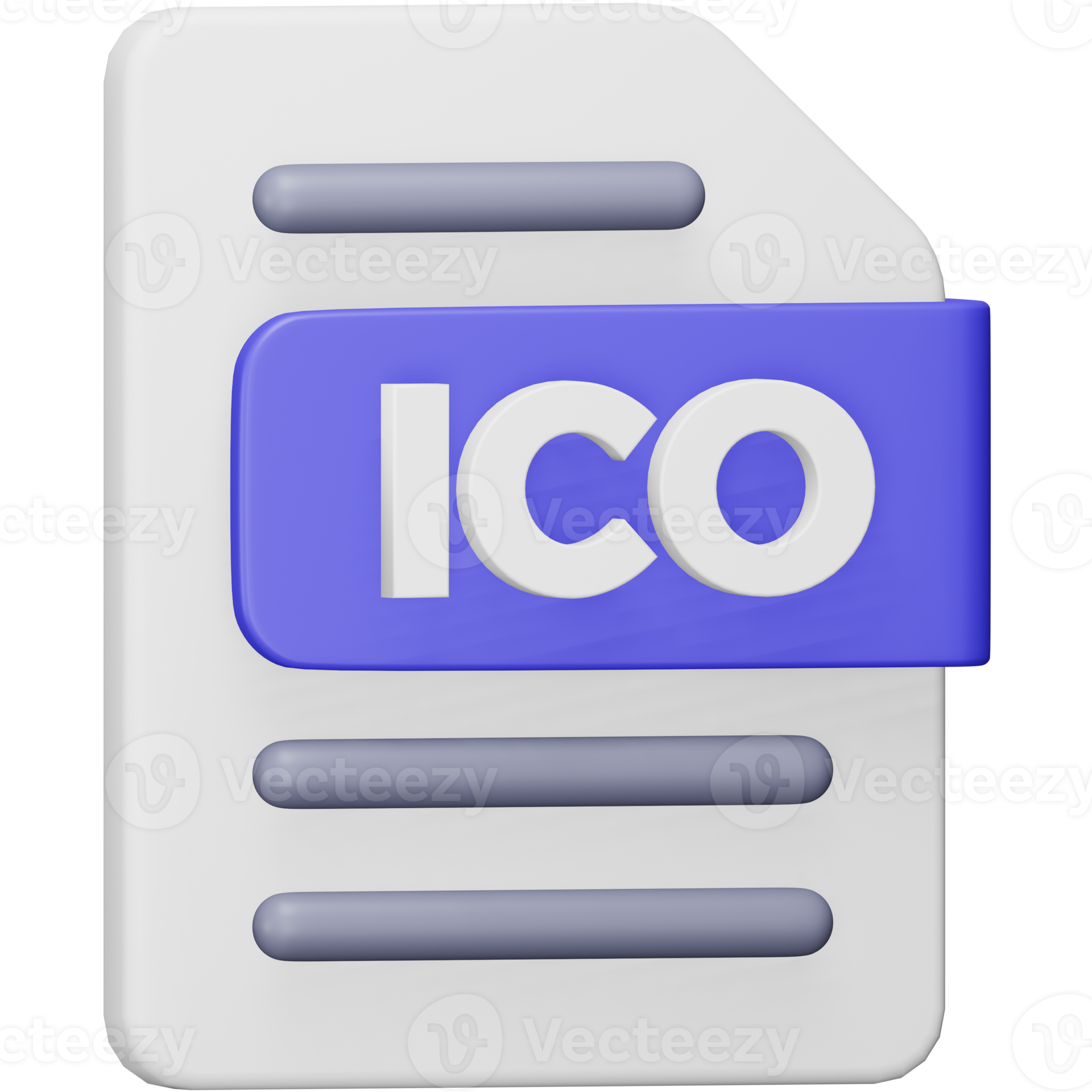 Ico file format 3d rendering isometric icon. 15081235 PNG