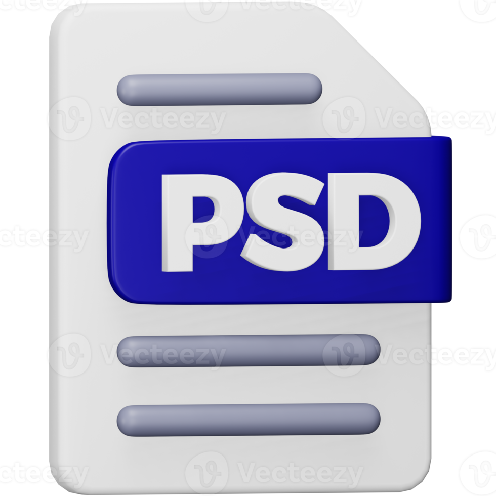 Psd file format 3d rendering isometric icon. png