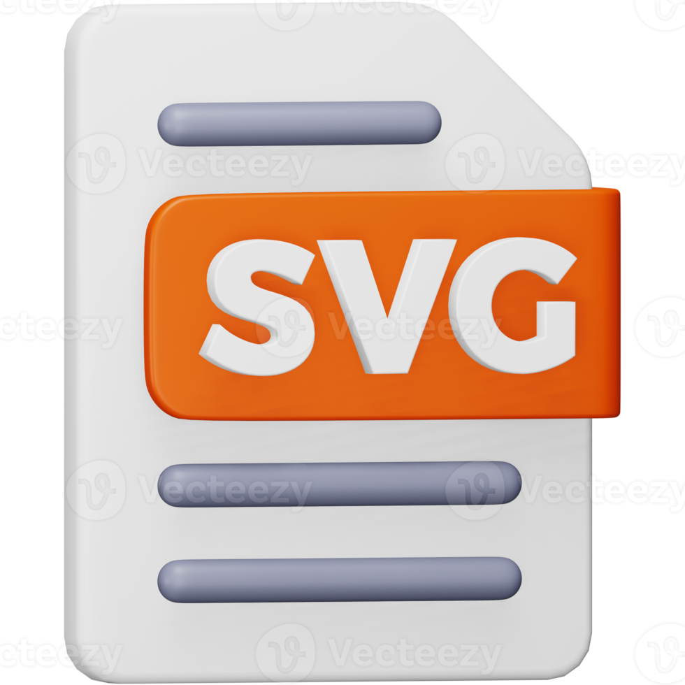 formato de archivo svg icono isométrico de representación 3d. png