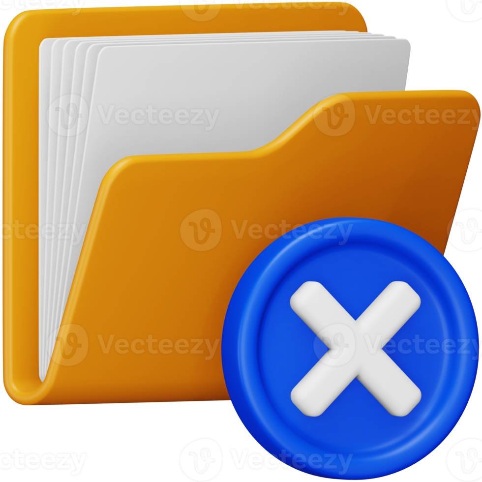 Empty folder 3d rendering isometric icon. png