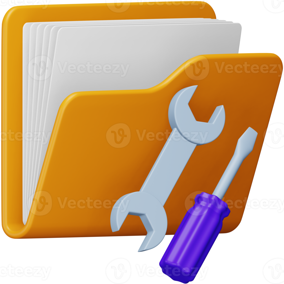 Folder tool 3d rendering isometric icon. png